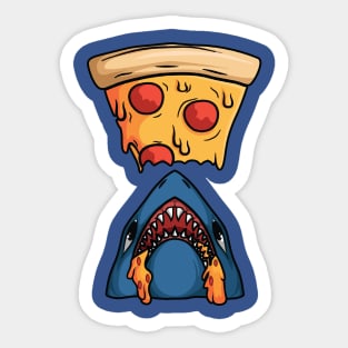 Shark Pizza Sticker